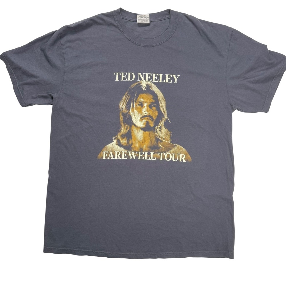 Ted Neeley Farewell Tour Shirt Jesus Christ Superstar Graphic Tee Mens XL Gray